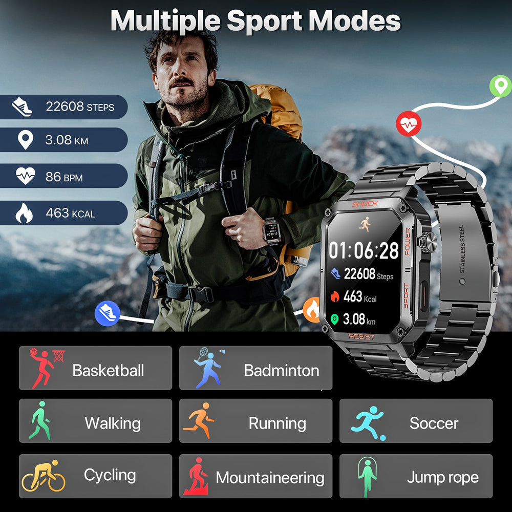 WalkerFit M2 ULTRA Rugged Reloj Inteligente
